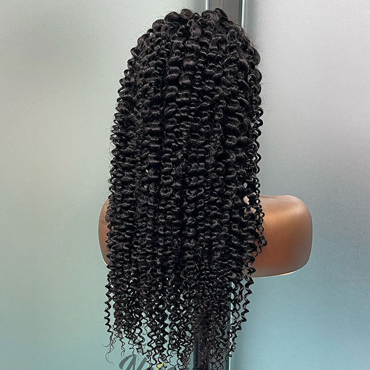 200% density 13x4 HD lace Curly Wave human hair wig