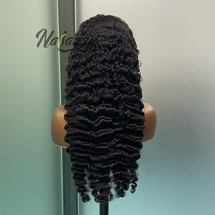 200% density 13x4 HD lace Burmese Curly human hair wig