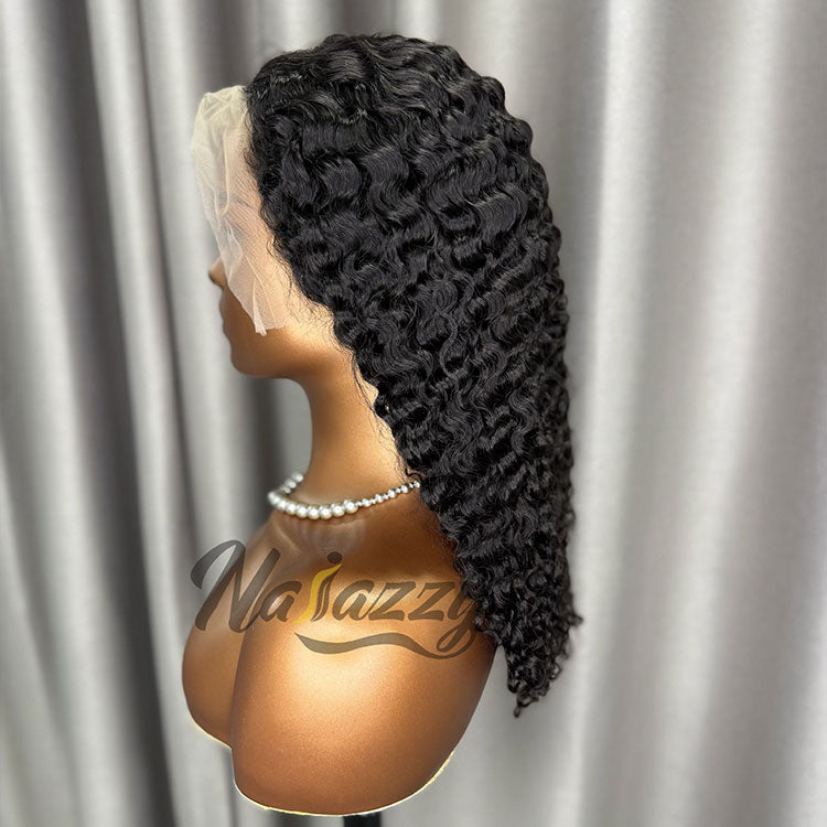 200% density 13x4 HD lace Burmese Curly human hair wig