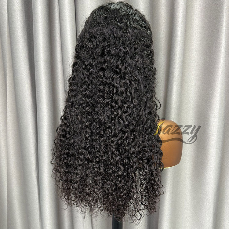 200% density 5x5 HD lace Cambodian Curly human hair wig