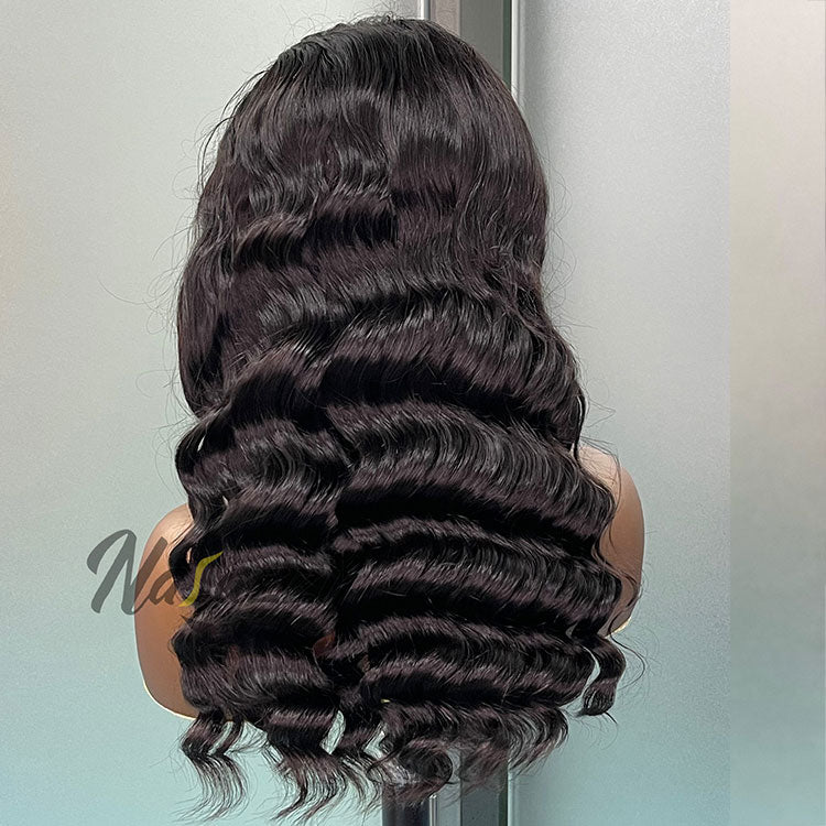 200% density 5x5 HD lace Loose Deep human hair wig