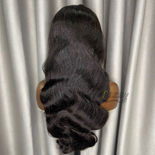 200% density 13x4 HD lace Body Wave human hair wig