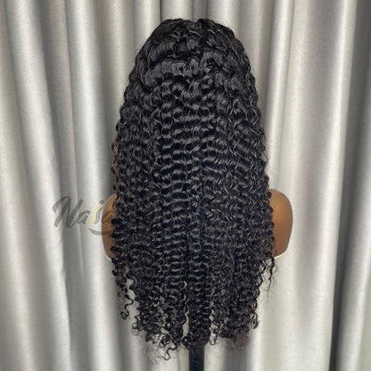200% density 13x4 HD lace Deep Wave human hair wig