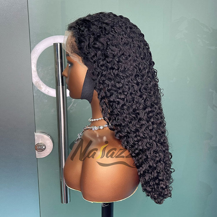 200% density 13x4 HD lace Burmese Curly human hair wig