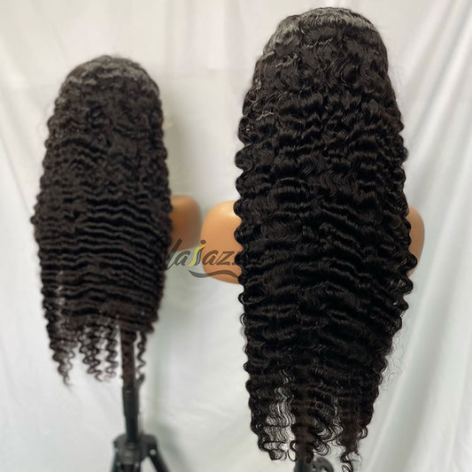 200% density 13x4 HD lace Burmese Curly human hair wig