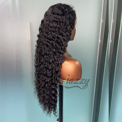 200% density 13x4 HD lace Cambodian Curly human hair wig