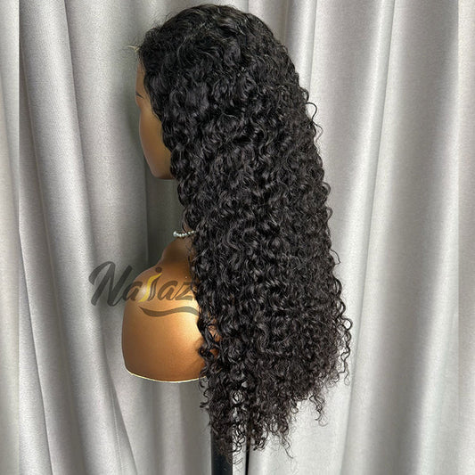 200% density 5x5 HD lace Cambodian Curly human hair wig