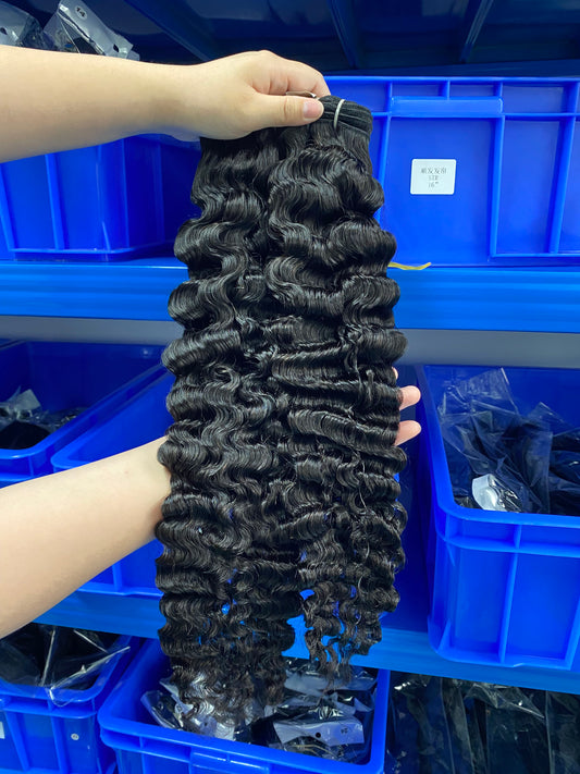 Top Raw Quality One Donor Hair Burmese Curly Human Hair Bundles