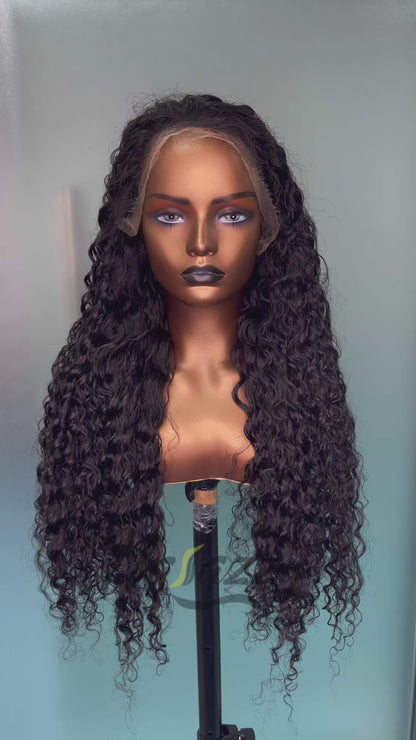 200% density 13x4 HD lace Cambodian Curly human hair wig
