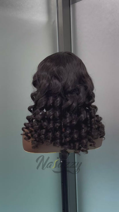 200% density 5x5 HD lace Loose Curly human hair wig