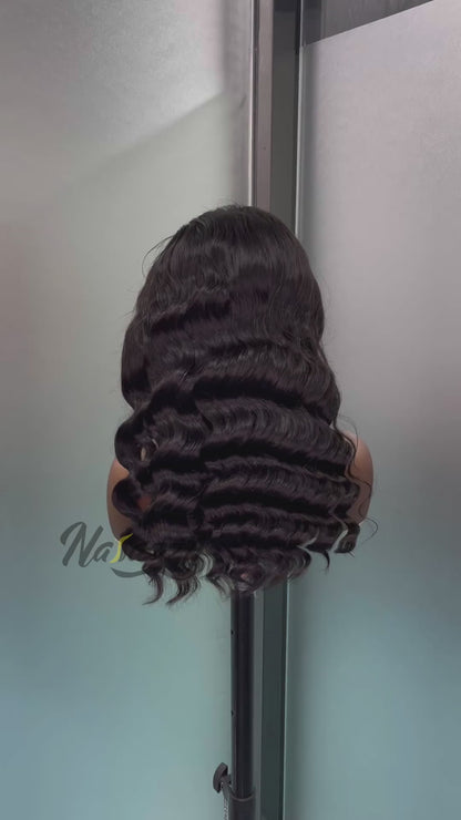 200% density 5x5 HD lace Loose Deep human hair wig