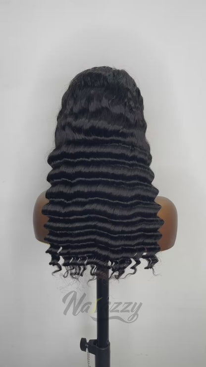 200% density 5x5 HD lace Pineapple Wave human hair wig